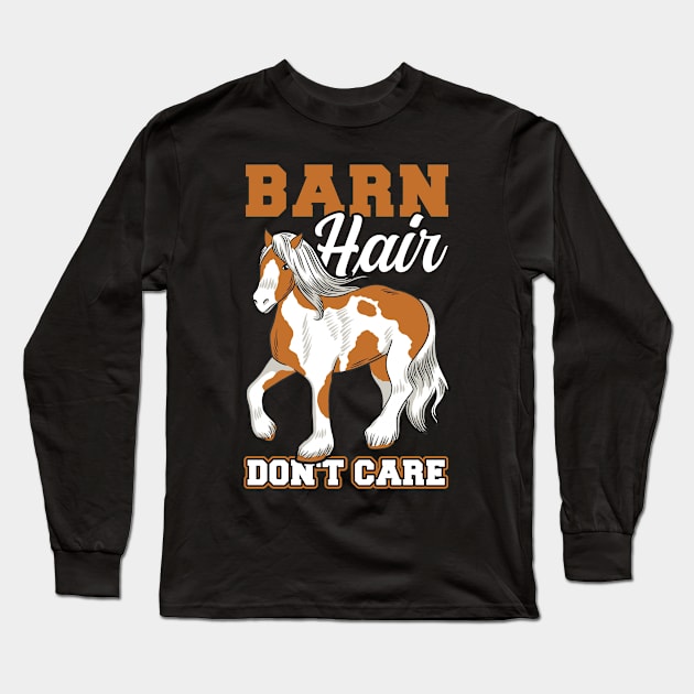 Barn Hair Don't Care - Clydesdale Long Sleeve T-Shirt by Peco-Designs